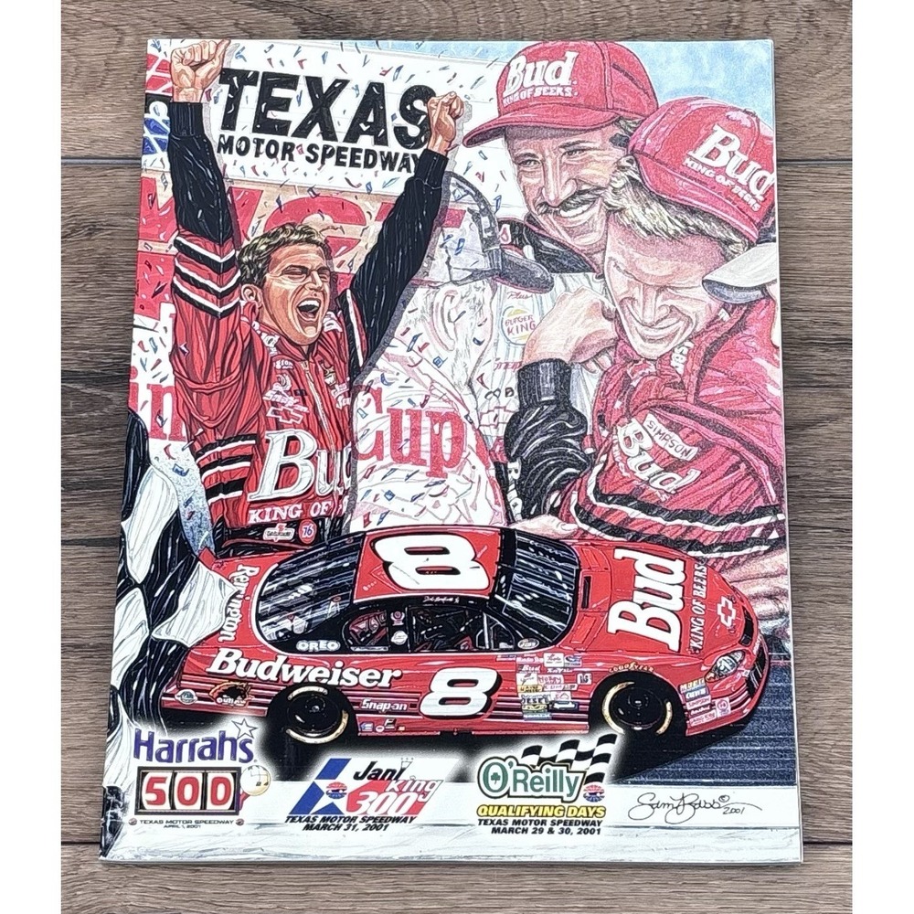 2001 Texas Motor Speedway Harrah's 500 Collector's Edition Race Program Dale Jr